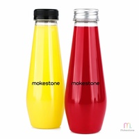 Bouteille carrée en PET transparent de 350 ml (12 oz) pour boissons, avec bouchon à vis, en plastique de qualité alimentaire, vente en gros