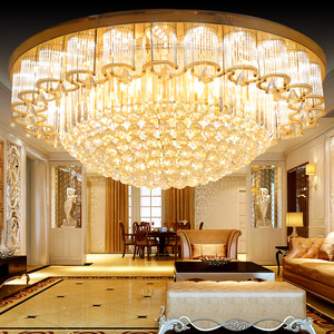 Lampada da Soffitto a LED in Cristallo per Soggiorno <span class=keywords><strong>Moderno</strong></span>, Illuminazione Rotonda Dorata in Stile Europeo per Camera da Letto, Decorazione Casa, Garanzia 2 Anni - Product Image 1