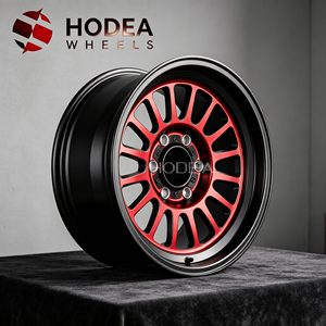 Jantes HODEA forgées rouge et noir à déport profond 16-20 pouces 6x139.7/5x127, jantes rétro tout-terrain pour camions 4x4 et SUV - Product Image 2