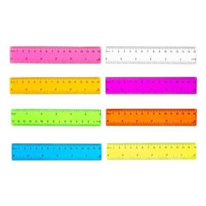 15cm taille réelle multicolore plastique niveau droit bord règle école papeterie accessoires - Product Image 2