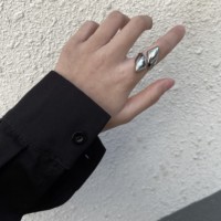 Duolvaf — bagues en Triangle haut poli pour hommes, bagues chics et lisses en acier inoxydable, nouveau Design à la mode, élégantes et douces