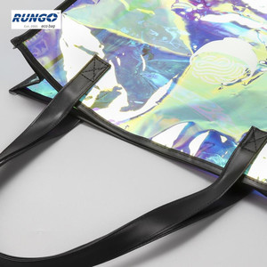 Tùy Chỉnh PU Xử Lý PU Ràng Buộc Laser Trong Suốt Hologram Rõ Ràng <span class=keywords><strong>PVC</strong></span> Tote Túi - Product Image 4