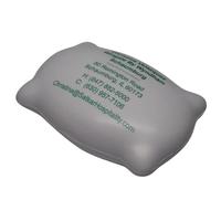 Boule anti-stress blanche en mousse PU extrudée personnalisable Boule de pression élastique souple en mousse à mémoire de forme