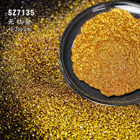 Kosmetiktaugliches Titanfreies Gold-Mica-Pulver Schimmerndes Perlglanz-Kristallgold-Pigment