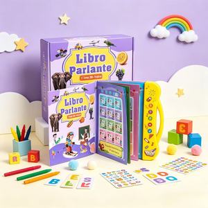 หนังสือพลาสติกอิเล็กทรอนิกส์พูดได้สองภาษา สเปน-อังกฤษ ของเล่นเด็ก อายุ 3-6 ปี สัมผัส-ฟัง เข้ากันได้ <span class=keywords><strong>คำ</strong></span><span class=keywords><strong>ศัพท์</strong></span>สำหรับเด็กก่อนวัยเรียน - Product Image 1