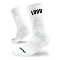 Chaussettes de sport professionnelles personnalisées pour hommes, femmes, jeunes, unisexes, chaussettes de basket-ball, chaussettes de course, respirantes, épaisses, logo personnalisé