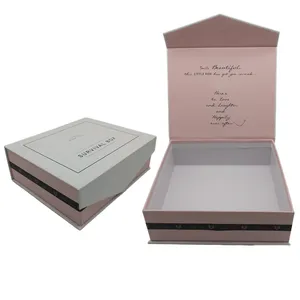 Embalaje de papel blanco de lujo personalizado, caja de regalo de zapatos plegable, caja de papel magnética, embalaje con cierre de solapa magnética