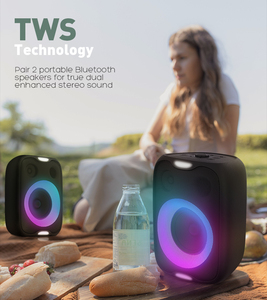 Reproductores de <span class=keywords><strong>Karaoke</strong></span> Altavoz <span class=keywords><strong>Portatil</strong></span> 45W Salida 2 Altavoces Rgb Caja de sonido Caja de fiesta Altavoz Bluetooth Fiesta grande con Micro - Product Image 4