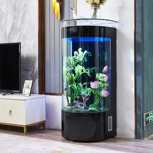 Acquario <span class=keywords><strong>da</strong></span> <span class=keywords><strong>Parete</strong></span> Semicircolare per Soggiorno, Decorazione Domestica, Vendita Calda - Product Image 4