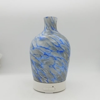 Diffuseur d'aromathérapie à ultrasons en verre artistique au design moderne, lumières LED 7 couleurs, USB/électrique, purificateur d'air pour la maison, le bureau, la chambre à coucher