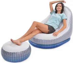 आधुनिक डिजाइन Inflatable मल के साथ कमरे में रहने वाले सोफे झुकनेवाला कमरे में रहने वाले सोफे फर्नीचर के लिए घर
