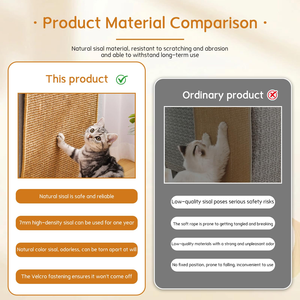 Factory Direct Supply Square and Oval Sisal Carpet Multi-Function <b>Cat</b> Scratch Pads Sustainable Sisal Hemp <b>Sofa</b> Mat - Product Image 4