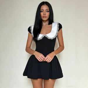 Vestido Mini Casual de Verano 2026, Nuevo, Estilo Dulce, Corte en A, Tejido Ecológico, Diseño Sólido, Ajuste Regular para Mujer - Product Image 4