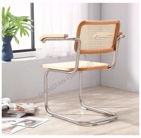Chaise de Salle à Manger Cesca en Rotin à Bas Prix, Chaise en Bois Canné Style Mid-Century pour Café, Chaises de Salle à Manger en Bois Couleur Noyer Allemagne