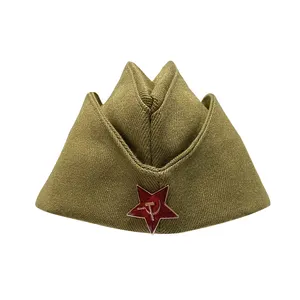 Atacado Rússia Hat 100% Acrílico Plain Green Cap