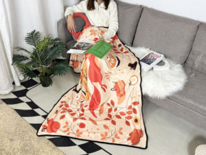 Có thể gập lại flannel mảnh-mềm ấm xách tay ném cho du lịch phòng ngủ sofa thiết kế nhỏ gọn 50 "x 40" - Product Image 6