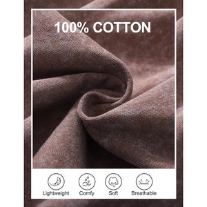 FOXA Mens Sweat Shorts Acid Washed Cotton <b>Elastic</b> Waist Drawstring Workout Jogger Pants With Pockets - Product Image 6