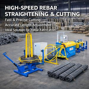 מכונת יישור אוטומטית לחוטי פלדה 2-12 מ\\\"מ, מכונת יישור פלדה, מיישר חוטי פלדה, חיתוך באורך קבוע - Product Image 1