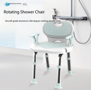 Chaise de douche roulante, tabouret de bain en alliage d'<span class=keywords><strong>aluminium</strong></span>, siège de douche portable pour personnes âgées, handicapées - Product Image 1