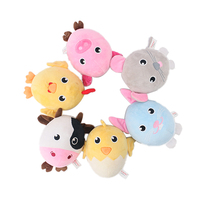D KING 35cm Jouet en peluche vache en coton PP écologique avec doublure polaire douce pour bébés