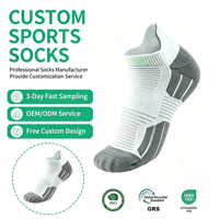 Chaussettes de course en nylon et coton à compression, 1 paire, antidérapantes, respirantes, pour le cyclisme, athlétiques, chaussettes de course personnalisées