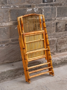 Folding Dining Chair Outdoor Portable Backrest <b>Garden</b> Retro <b>Stool</b> Wedding Event Rattan - Product Image 6