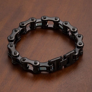 Bracelet chaîne de vélo tendance, style punk rock moto, en acier inoxydable, bijoux pour hommes - Product Image 4