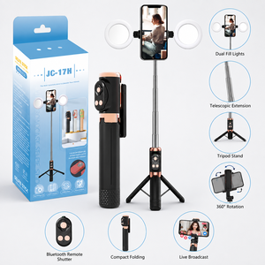 Trépied extensible JC-17H avec lumière LED intégrée, support en acier inoxydable de 1100 mm - Product Image 3