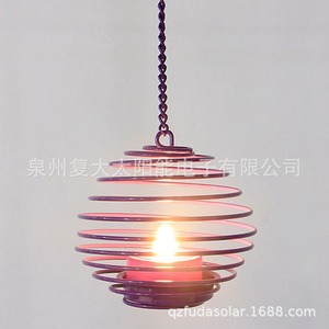 Lámpara Solar de Jardín, Lámpara Colgante de Alambre de Hierro con LED, Iluminación Decorativa para Exteriores - Product Image 5