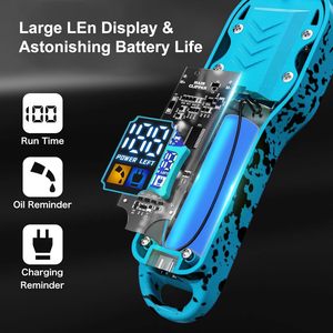 Cortadora de Pelo Profesional de Acero Inoxidable Transparente, Recortadora con Cuchilla en T, Cortadora de Pelo Inalámbrica con Pantalla LED, Suministros de Barbería para Hoteles - Product Image 2