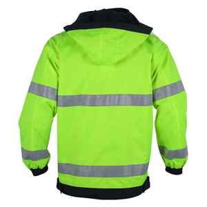 Chaleco Reflectante Impermeable de Alta Visibilidad para Construcción en Carreteras, Clase 1, ANSI EN ISO, Tela Oxford, Venta al Por Mayor de Fábrica - Product Image 3