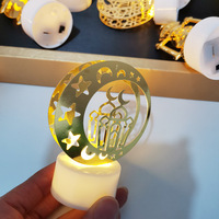 Nouvelle Lampe LED Ramadan Aïd 2026 en Métal à Piles, Décoration Intérieure Islamique Mubarak, Lumières Musulmanes pour la Maison Y697