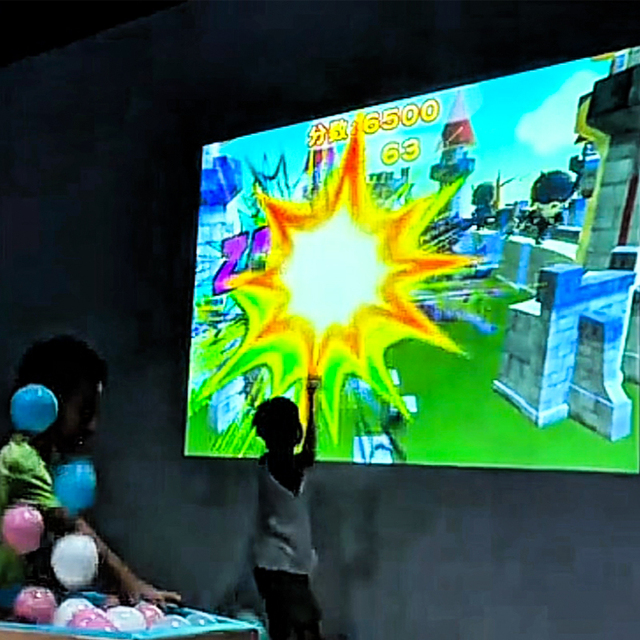 Indoor Children's Entertainment Games Wall Shooting Projector, Wall and Floor Interactive Projection Video Games