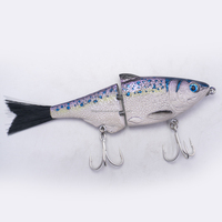 Leurre de pêche 8806 réaliste avec queue en fourrure, posture de nage en S, 235 mm, 126 g, 2 sections, multi-sections, leurres de pêche en mer sculptés en 3D