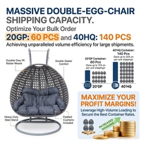 Fauteuil suspendu double pour 2 personnes, grand modèle, avec support, couleur personnalisable, en osier, pour patio, vente en gros