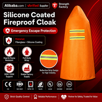 Cape d'évacuation d'urgence en fibre de verre enduite de silicone, ignifuge, OEM ODM, pour équipement de sécurité