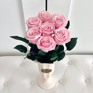 Recién llegado, decoración de flores para siempre, ramo de Venus, 7 Uds., infinito eterno, flor en jarrón, tallo largo, rosas preservadas inmortales - Product Image 2