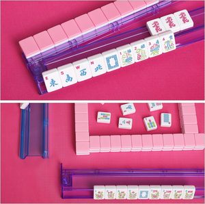 Jeu de tuiles de mahjong américain de 166 pièces avec tuiles roses (sans supports/accessoires) - Product Image 5