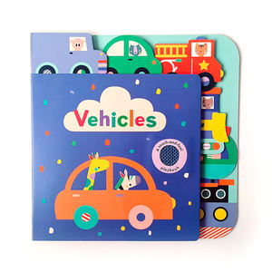 Libro de Cartón de Estilo Nuevo, Impresión de Libros Ilustrados en Inglés para Bebés de 0 a 3 Años, Libro de Táctil para Bebés con Imágenes de <span class=keywords><strong>Vehículos</strong></span> - Product Image 1
