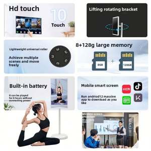 ทีวีแอนดรอยด์พกพาขนาด 32 นิ้ว LED HDTV ระบบ RK3588 Android 12 หน้าจอสัมผัส Incell พร้อมขาตั้งและแบตเตอรี่ในตัว เหมาะสำหรับการทำงานและการเรียน - Product Image 4