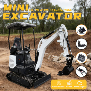 <span class=keywords><strong>Mini</strong></span>-excavatrice de 1,8 tonne la plus vendue, moteur Kubota, normes EPA CE Euro 5, <span class=keywords><strong>hydraulique</strong></span>, sur chenilles, avec cabine, pour concessionnaires, importateurs, vente en gros - Product Image 3