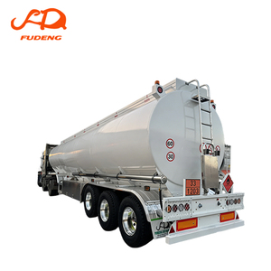 Semi-remorque citerne à carburant en alliage d'aluminium FUDENG personnalisée à 3 essieux, 42 CBM, pour le <span class=keywords><strong>transport</strong></span> de diesel et d'essence - Product Image 1