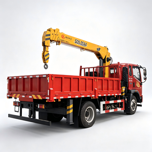 Grúa hidráulica montada en camión Sinotruk HOWO 4x4 con chasis de 5 toneladas y brazo telescópico para exportación - Product Image 1