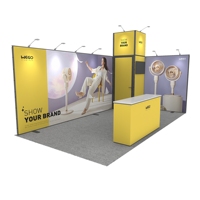 Stand d'exposition extensible en aluminium modulaire 3x6 avec salle de stockage de grande hauteur stand d'exposition 10x20