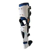 Système de soutien orthopédique genou-pied avec rails latéraux, conception pliable, fixation sécurisée, léger et durable pour la rééducation de la mobilité