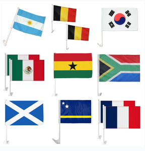 Customizable 2026 Country Flag Double-Sided Polyester All Soccer Team Window Car Flag Digital Printing Football Event - Product Image 1