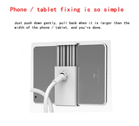 Support de téléphone universel 360° pour bureau, support de téléphone portable à col de cygne pour lit avec bras réglable