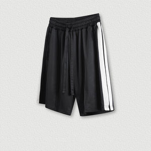 Shorts américains pour hommes, style streetwear, taille mi-haute, cordon de serrage, lavage à l'eau, été 2025 - Product Image 1