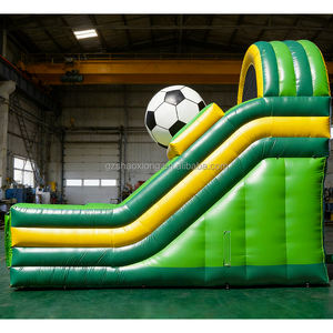 Çocuklar İçin Ticari Açık Hava Zıplama Şatosu Partisi, Futbol Temalı Şişme Oyun Parkı, Kaydıraklı Şişme Oyun Evi - Product Image 2