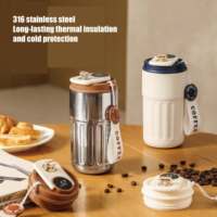 Botol Air Pintar Vakum Isolasi Stainless Steel 316 dengan Layar LED Penunjuk Suhu, Stylish dan Ringan untuk Perjalanan dan Kantor
